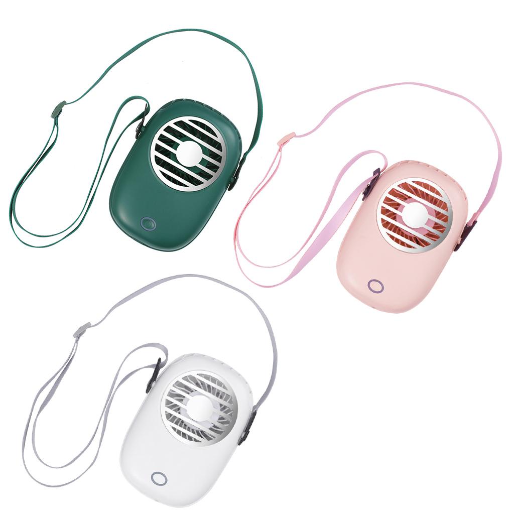 Mini USB Fan,Portable Hands Necklace Fan, Rechargeable Handheld 3 Adjustable Personal Desk