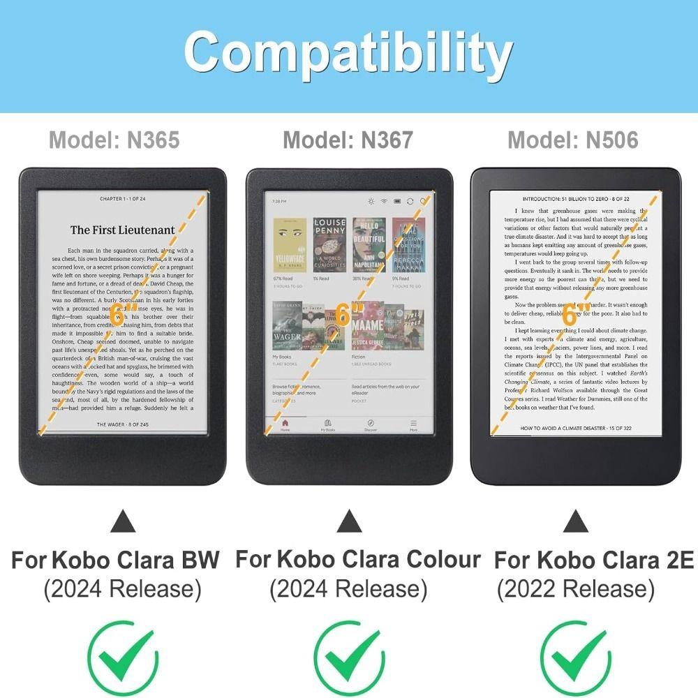 Acrylic N367 Folio Cover 6 inch Protective Shell NEW N365 Smart Funda for KOBO Clara Colour/BW/2E