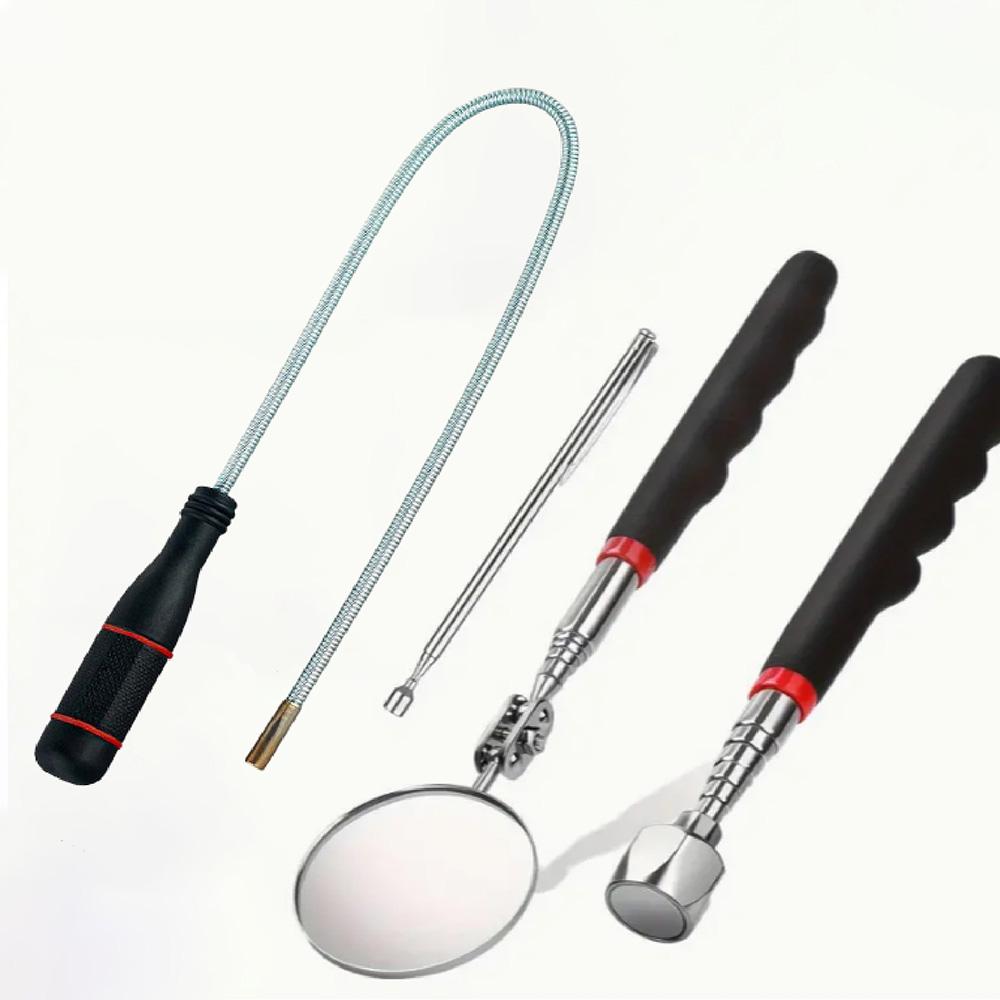 Портативный телескопический магнитный инструмент для подбора металла, гибкий, выдвижной, для подбора гаек, болтов, выдвижная магнитная палка-захват