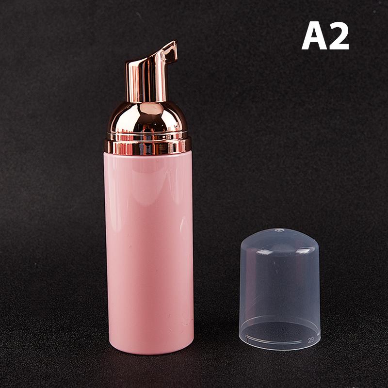 1Pc 60ml Pink Plastic Foamer Pump Bottle Empty Face Lashes Cleanser Cosmetic Bottle Soap Dispenser Foam Bottle Wholesale