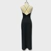 2024 European & American Style V-Neck Splicing Backless Chiffon Suspender Dress for Women