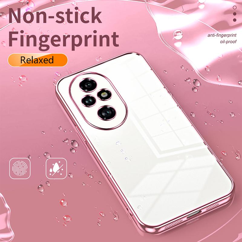 For Honor 200 Pro 5G Case TPU Phone Cover Electroplating Frame Edge