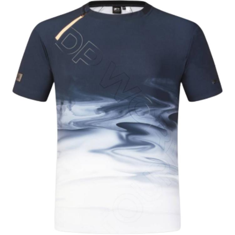 

Fila Серия Гольф Круглый вырез Свободный крой Удобная Повседневная Футболка с коротким рукавом Мужские Топы Синий Белый A11M435111F-ZA M