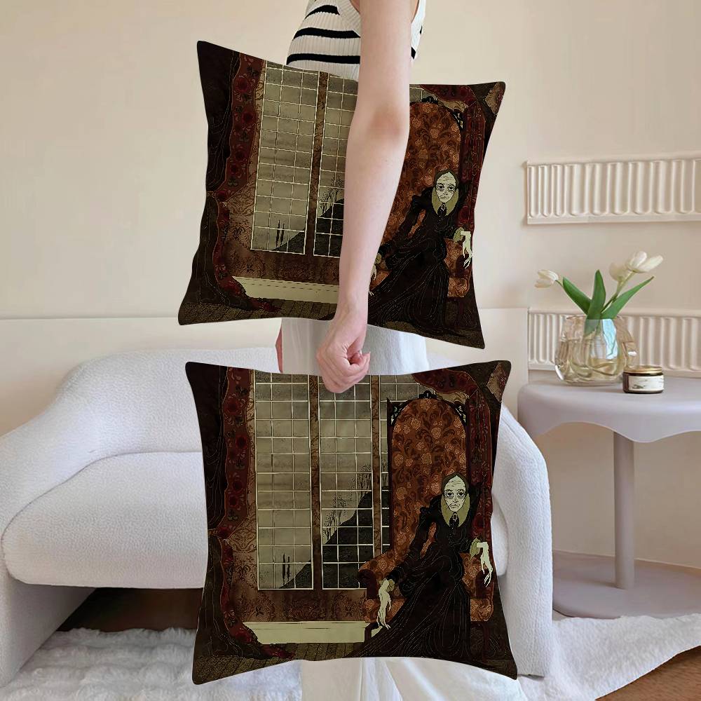Strange StoriesAnime Pillow Case Sofa and Living Room Decorative Cushion Covers Dust-proof and Mite-proof Invisible Zipper