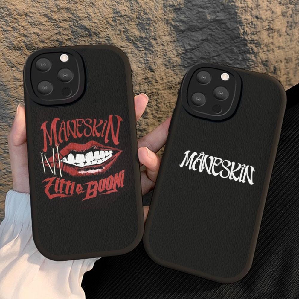Maneskin Damiano David Phone Case Hard Leather For IPhone 16 15 14 13 12 Mini 11 14 Pro Max Xs X Xr 7 8 Plus Fundas