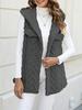 European & American Plush Hooded Cardigan Vest for Fall/Winter - Warm & Stylish Women's Jacket