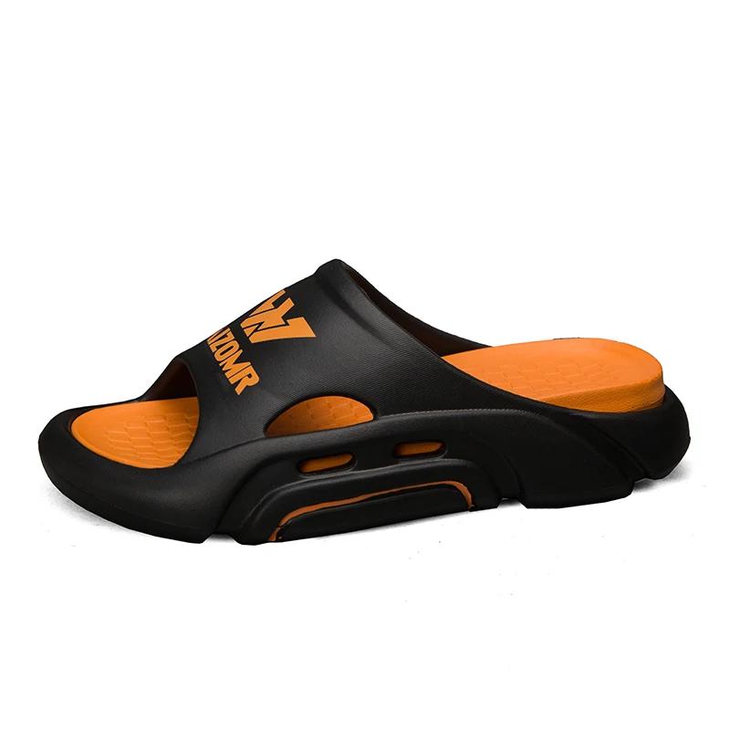 

Мужские тапочки, летние шлепанцы, шлепанцы, сандалии для дома и улицы, мужская прогулочная повседневная пляжная обувь, нескользящие сандалии на плоской подошве, мужская обувь 40-41
