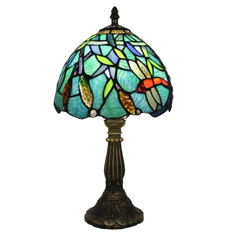 Tiffany Vintage Stained Glass Table Lamp for Bedside or Cafe