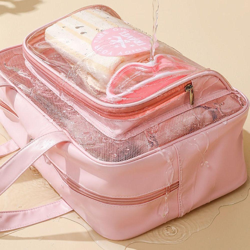 Large Capacity Makeup Bag PVC Swimming Bag Fashion Toiletry Bags Beach Accessories