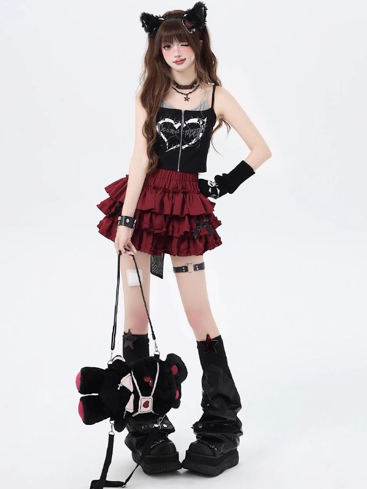 Japanese Kawaii Pleated JK Short Skirts Harajuku Y2k Lolita Style Mini Skirt Women Korean High Waist Bow Ruffles Cake Skirts