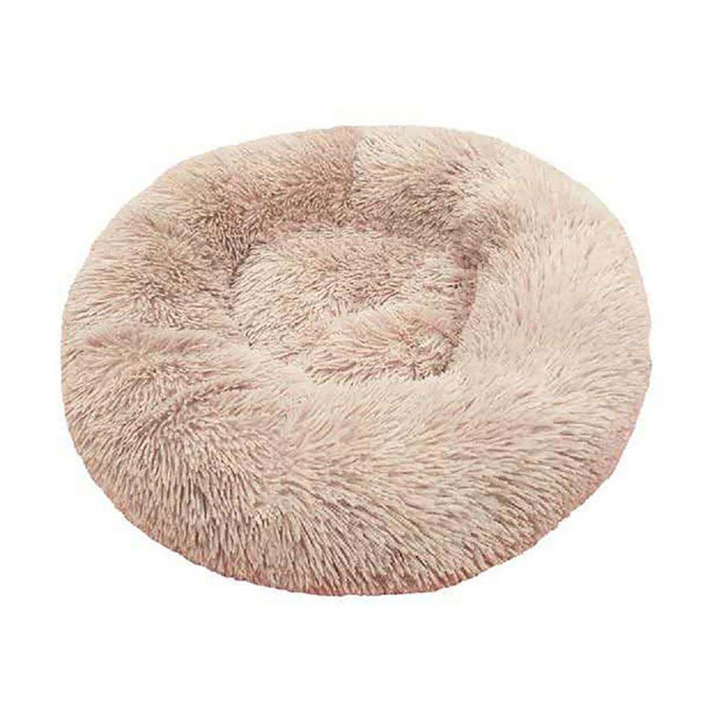 Und Katzenbetten können komplett gewaschen werden Petifam Fluffy Macaron Bett mit abnehmbarem Bezug mit mattem Durchmesser S Milchtee [Hund! ] Reißverschluss, Reißverschluss, Farbe,