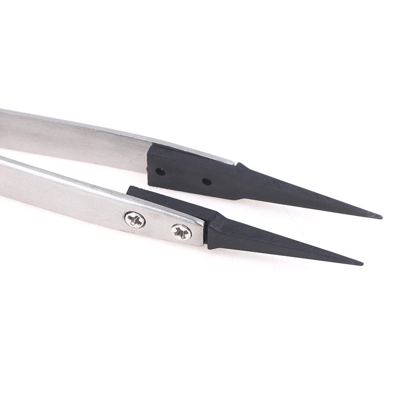 Handle Stainless Tweezers Antistatic For Watch Hands Installation Work
