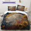 Lion Head Pattern Bedding Quilt Set  Home Decoration  Gift (1 * duvet cover + 2 * pillowcase  without core)