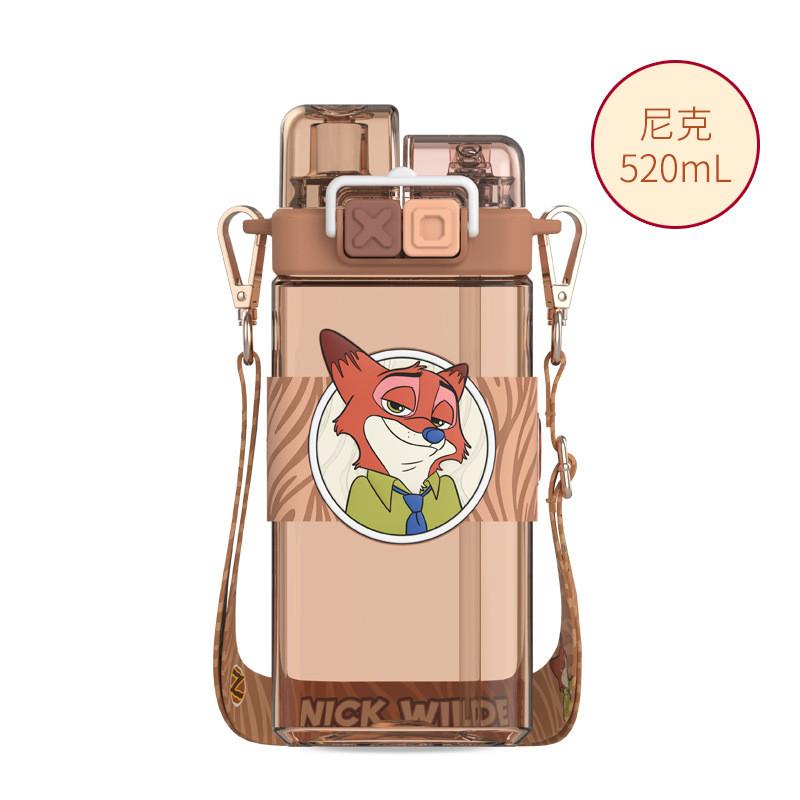 Zootopia Nick And Judy Plastic Space Cup With Locking Lid For Kids And Teens