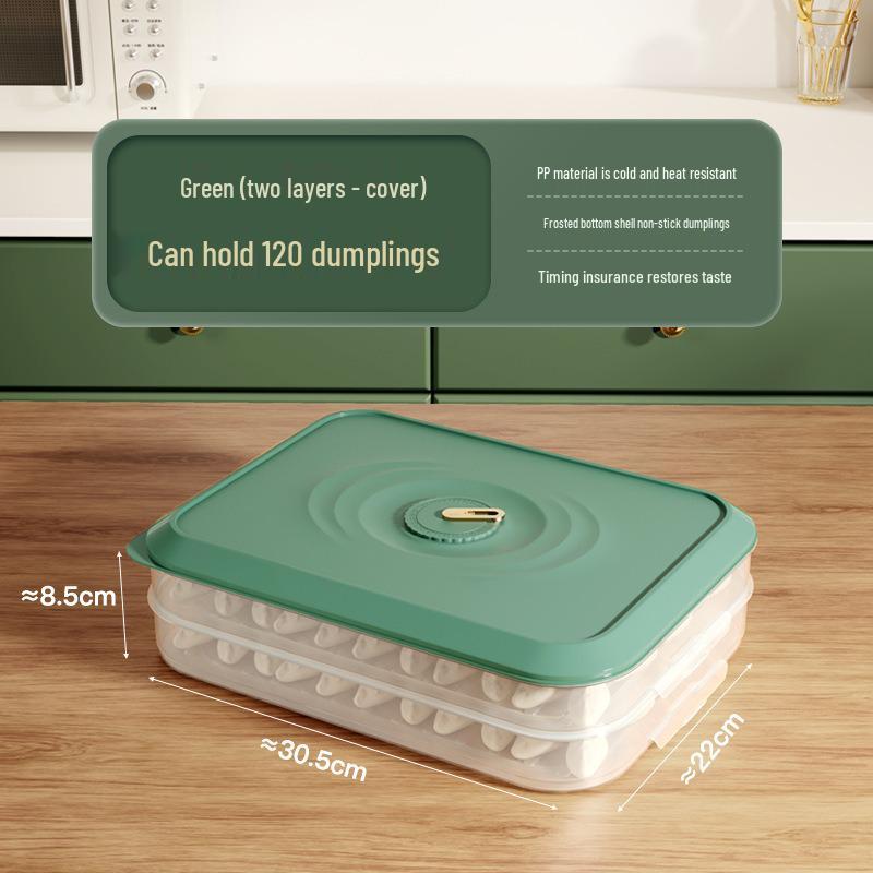 Large Capacity Multi-layer Dumpling Freezer & Fresh-Keeping Box