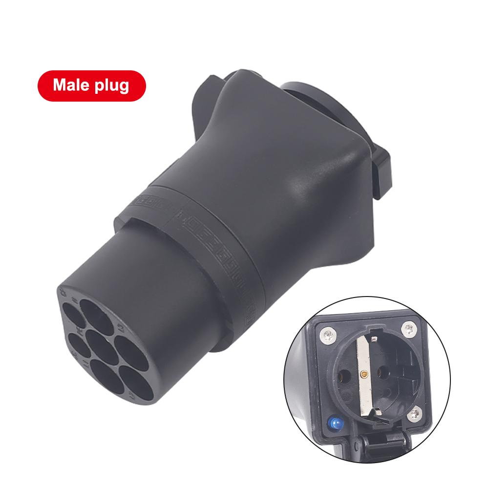 Fișă 220V Tip 2 Mascul/Femelă la Priză AC UE Adaptor Încărcare EV Portabil 7 pini IEC 62196-2 Încărcător EV Conector EV Conversie