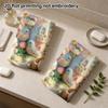 Pastel Fuzzy Windmill Garden Towel, Soft Absorbent Bath Towel, Bunny Bear Bird Floral Print, Quick Dry Decor Hand Towel