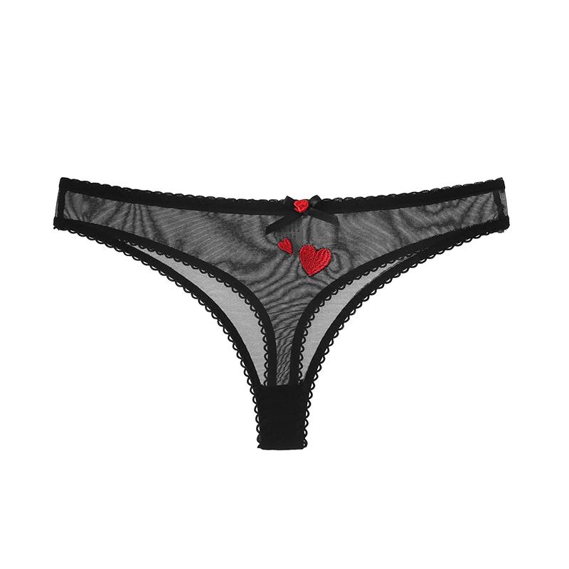 Mesh Transparent Thong Women Embroidery Panties Lace Sexy Underwear Seamless G-String Female Underpants Intimates Lingerie
