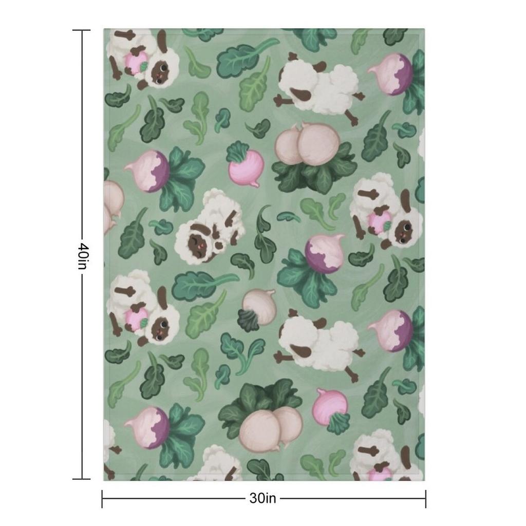 Woollies and Turnips Throw Blanket Sofa Quilt Hairy funny gift Picnic Blankets