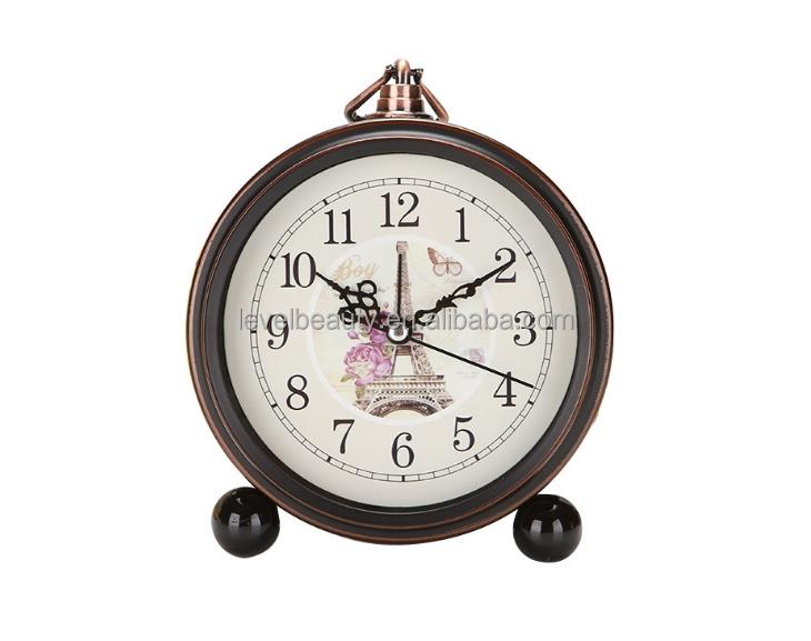 European Retro Vintage Atmosphere Desk Clock Creative Ornament