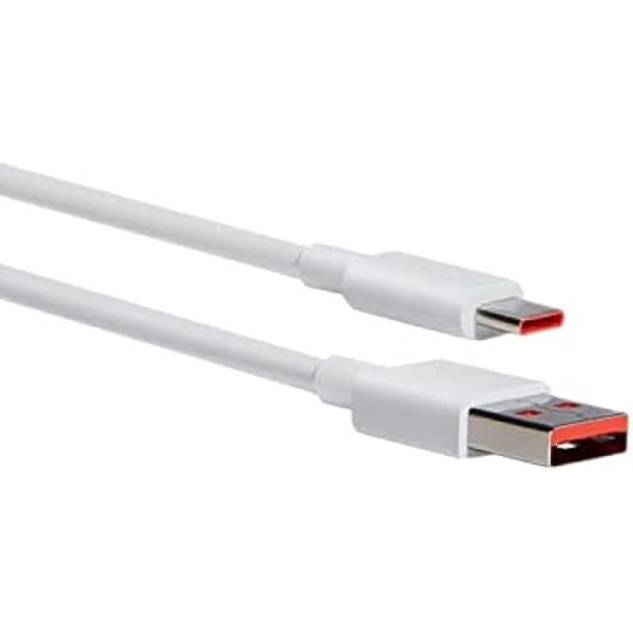 Câble USB-A vers USB-C - XIAOMI - Mi - 6A - 1m - Blanc - Compatible USB-C