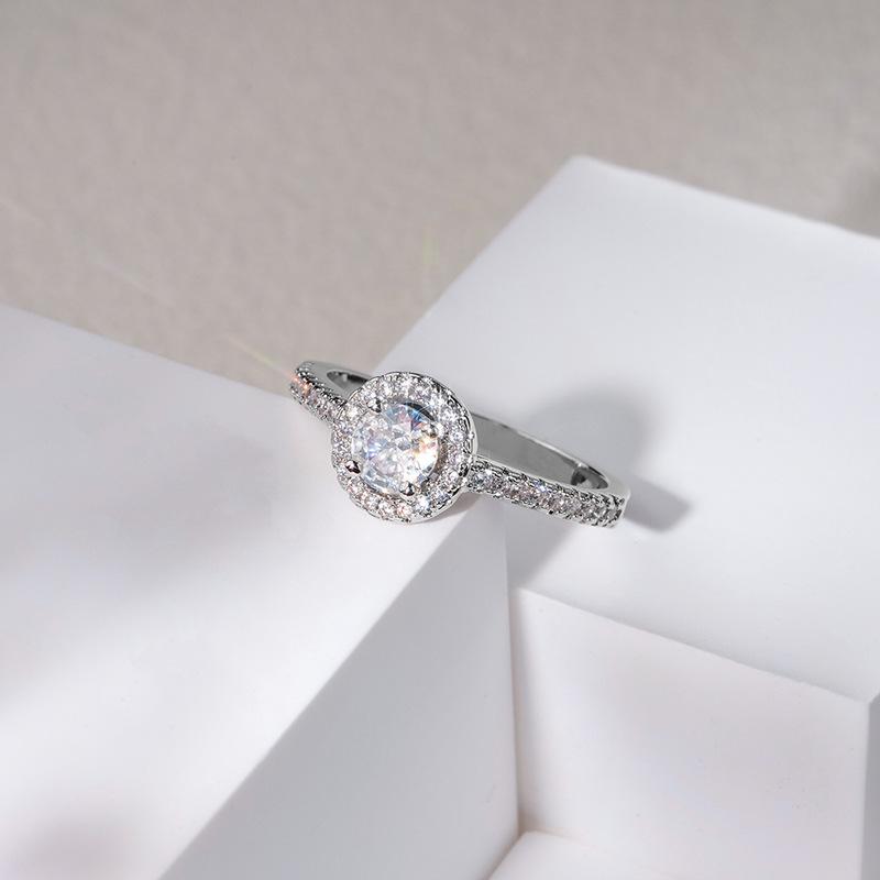 European and American Zircon Rings for Women Fashion Couples Natural Zircon Diamond Rings