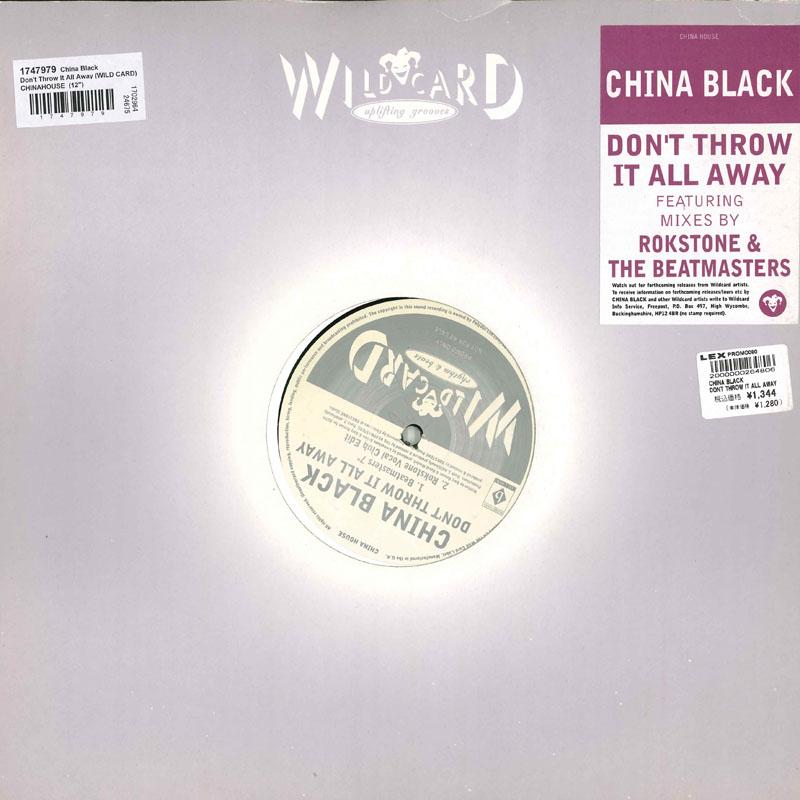 12inch Record CHINA BLACK - Don't Throw It All Away CHINAHOUSE WILD CARD 1995 UK Rap & Hip-Hop/R&B Used
