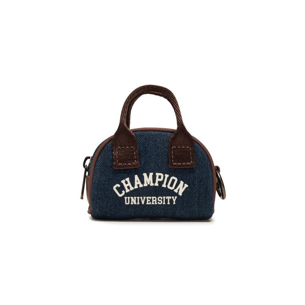 

Champion Bowling Bag Ec Ss26 Casual Versatile Fabric Synthetic Leather Handbag Mini Unisex bags U6AACPU78 Medium Blue Denim/Pinecone Brown