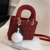 Niche design woolen bags, new bags, women's bags, autumn and winter messenger bags, portable Princess Diana bags