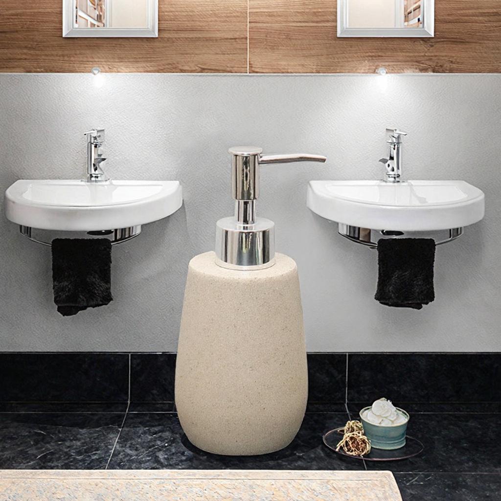 Best-Selling Resin & Stone Modern Refillable Hand Sanitizer Shampoo Soap Body Wash Portioning Bottles Bathroom Use