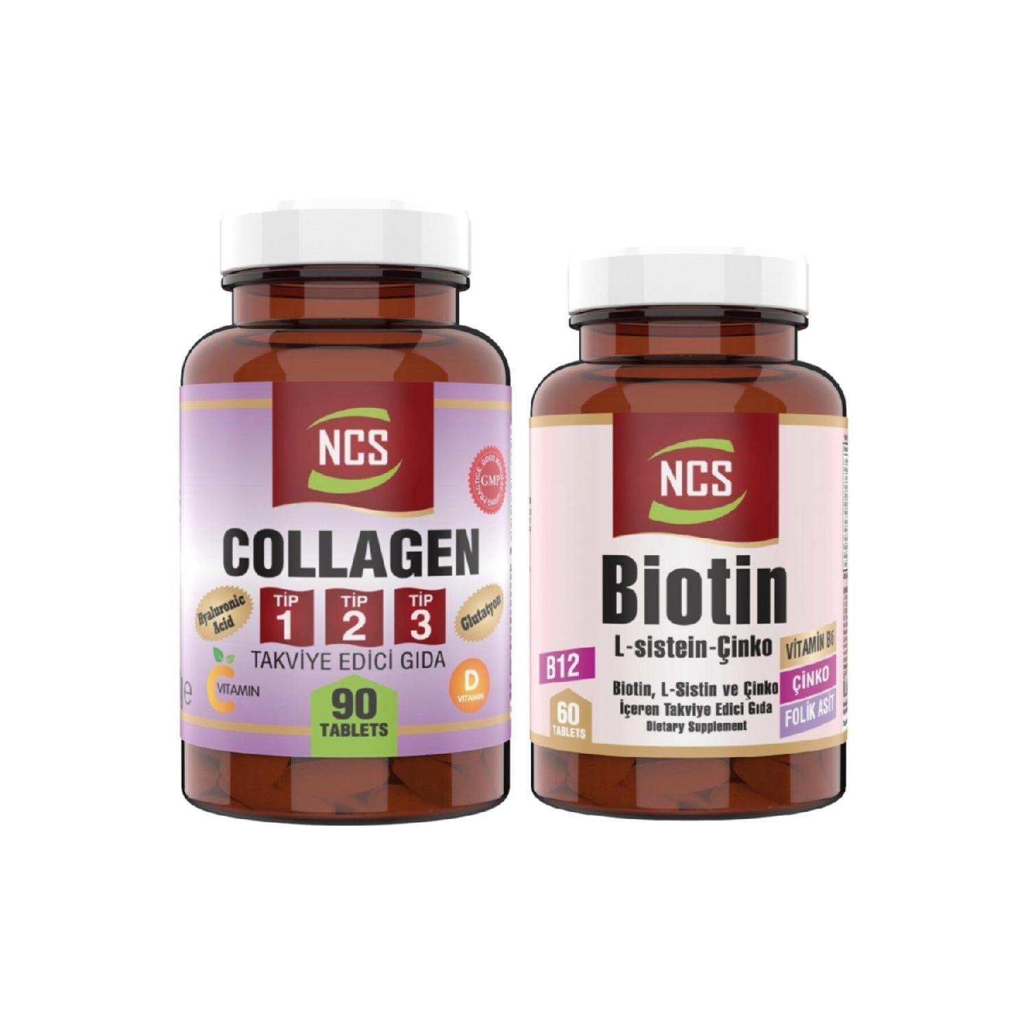 

Type 1-2-3 Collagen (collagen) 1000 Mg 90 Tablets Glutathion Biotin 60 Tablets 2 Product 1 Meaning