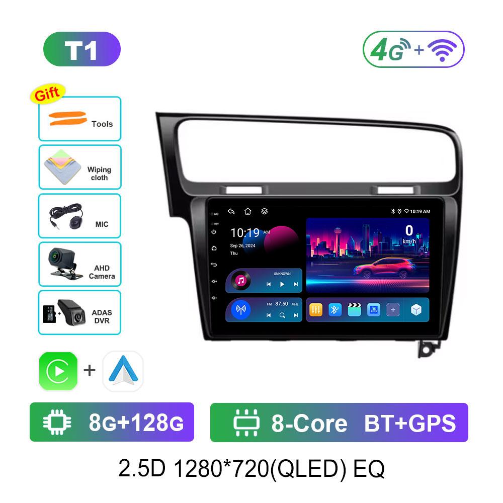 Car Radio Multimedia Player Android 14 for Volkswagen VW Golf 7 MK7 GTI 2011 - 2021 4G DSP Stereo Navigation GPS Touch Screen