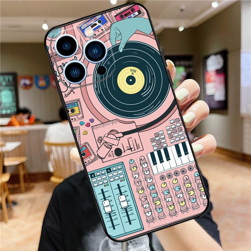Vinyl-Schallplatte Retro-Hülle Für iPhone 17 16 15 14 13 12 11 Pro Max Mini Plus 16e 17 Air Bumper Hülle Zubehör