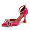 High Heels Shoes For Women  Women Summer Ankle Strap Heels Shoes Red Bottoms For Women Satin Platform Heels Lady Shoes