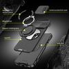 Heavy-duty Rugged Ring Holder Phone Case For iPhone 16 11 12 13 14 15 Pro Max Slide Camera Protection For Magsafe Magnetic Cover