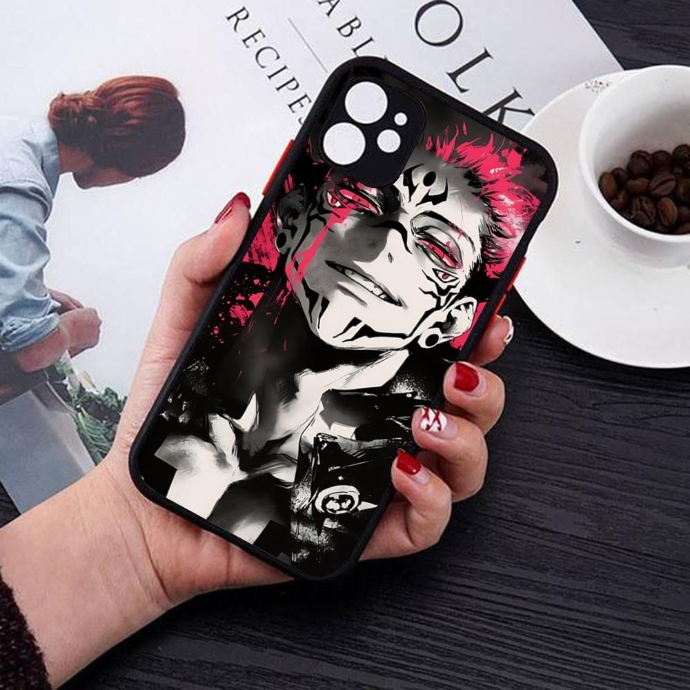 Jujutsu Kaisen Ryomen Sukuna Phone Case For IPhone 14 11 12 13 Mini Pro Max 8 7 Plus X XR XS MAX Translucent Matte Cover