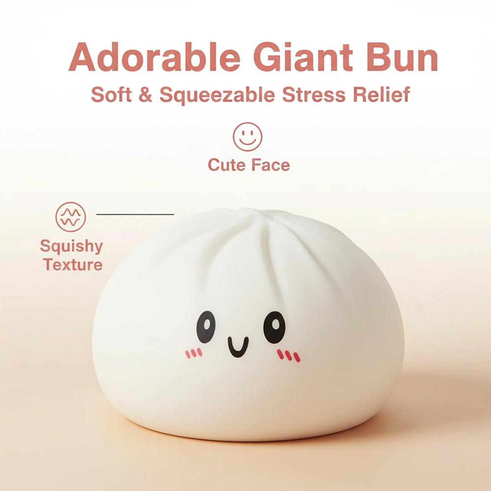 Giant-Dumpling Squishies Soft Dumpling Squishies Stress Toy Large Dough Squeeze Sensory Fidgets For Anxiety