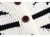 Unisex Baby Jacquard Color Block Lapel Cardigan: Thickened Knitted Outerwear for Infants and Toddlers