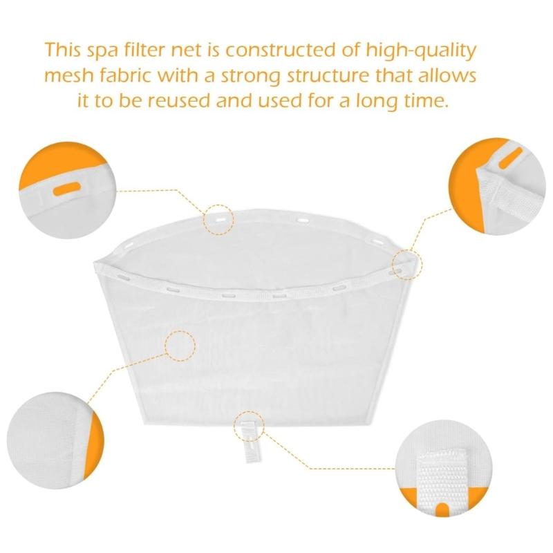 Oversized Bathtub Filter Net Replacement Mesh Bag Suitable for Multiple Models Quick Releasing Design Easy Cleaning