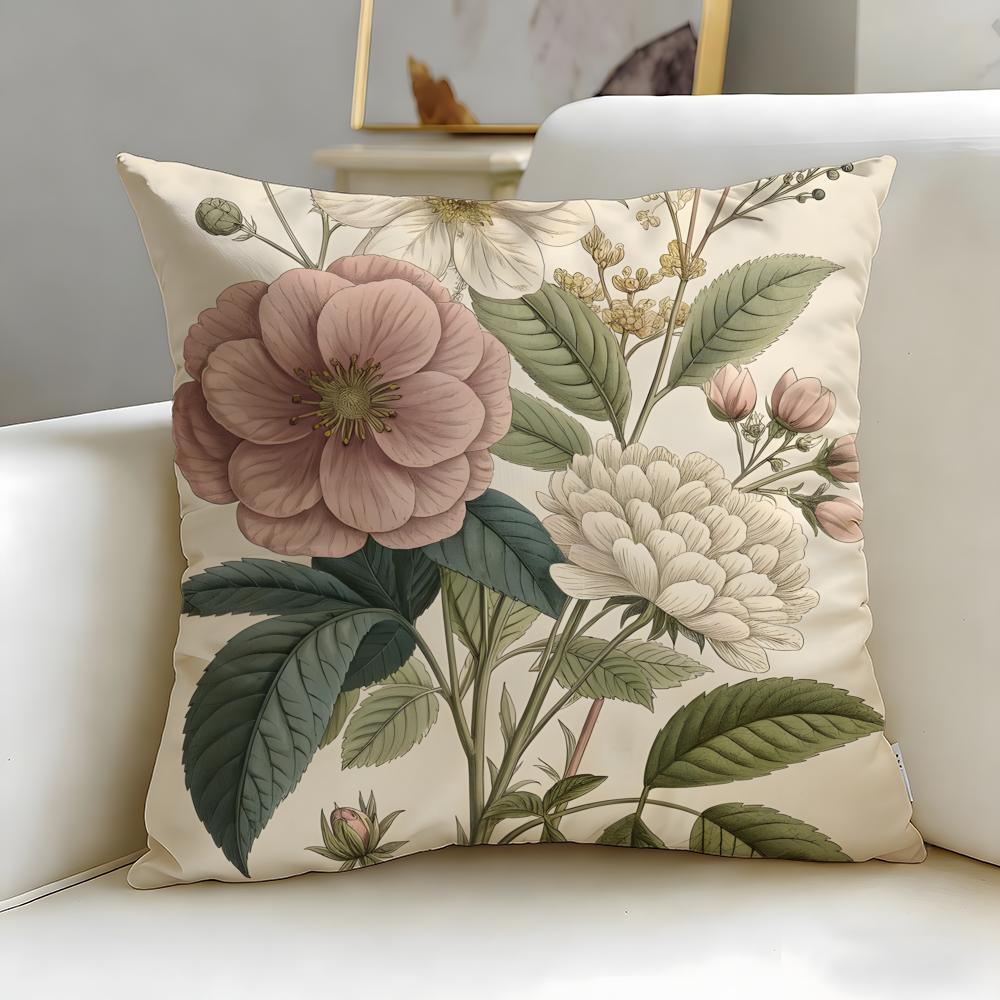 Leaf Cushion Cover Soft EasyWash Pillow Case Versatile for Couch Bed Travel and Office