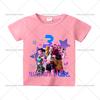New Kpop Demon Hunters Birthday Number T Shirt Cute Cartoon Girl Party Clothes Toddler Tops Summer Short Sleeve Tees Kids Favors