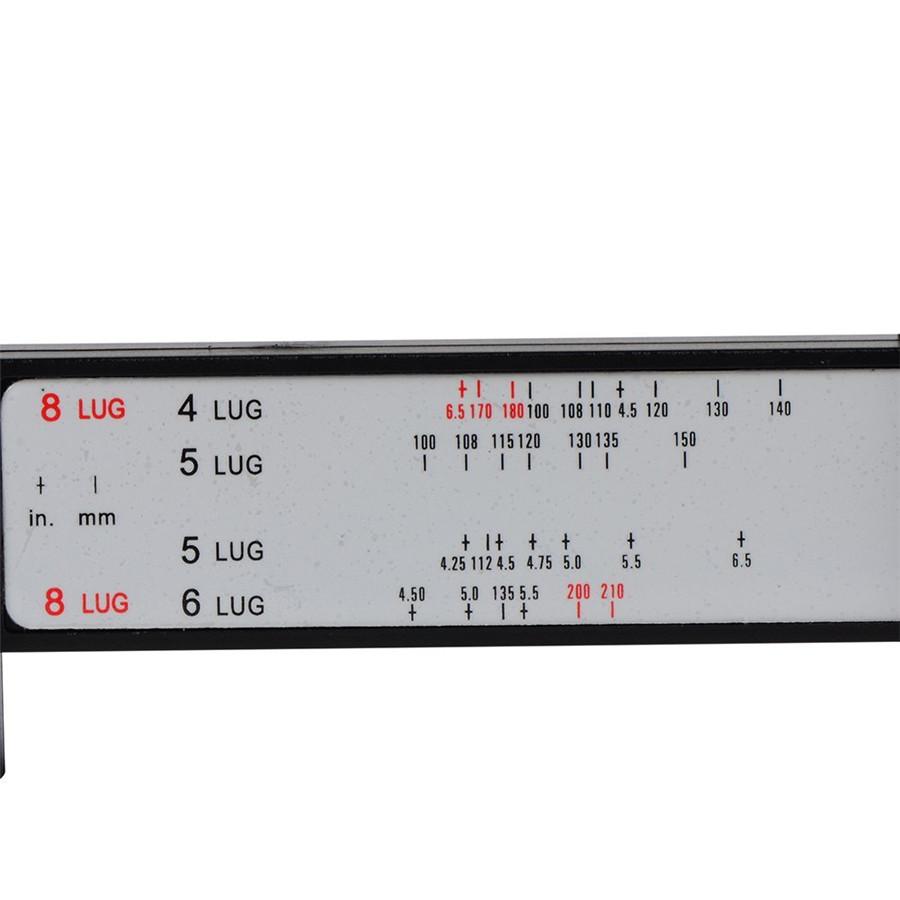 Precise Tire Bolts Wheel Rims Ruler Pattern Gauge PCD Measuring Tool 4 5 6 8 Lug