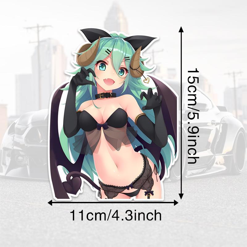 DM72#15cm Hravé a zábavné Anime Girl Vinylová samolepka na auto Vodotěsná vinylová samolepka Autodoplňky Dekor