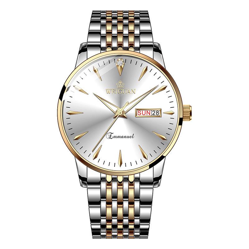 Orologi Orologio al quarzo da uomo Orologio da lavoro Orologio impermeabile Casual Acciaio inossidabile Calendario Orologio luminoso Orologio da polso ultrasottile