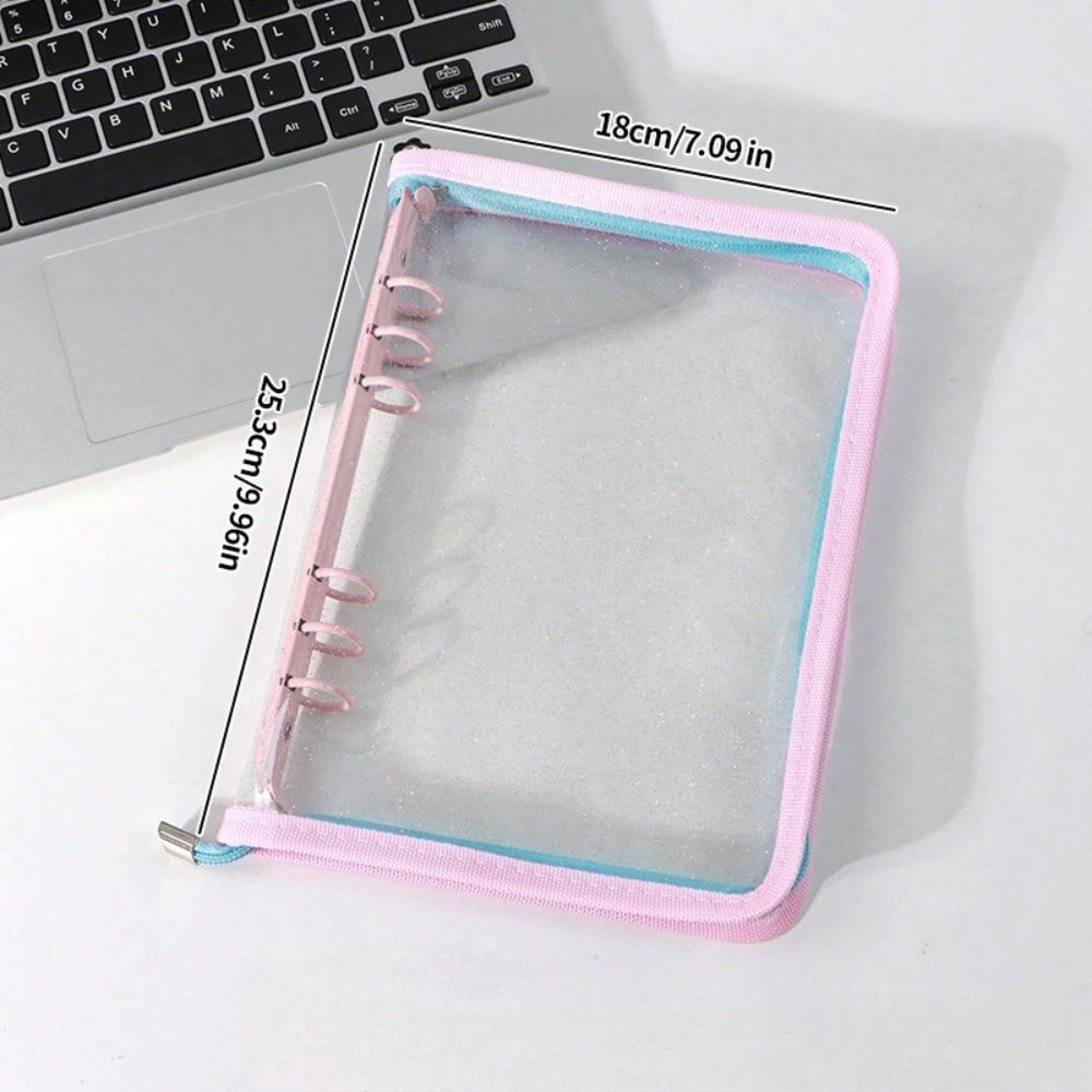 Carnet à feuilles mobiles Coque Violette Carnet Transparent Bloc-notes a5