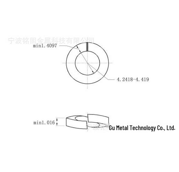 8x10x1/4~1-1/2" Galvanized Blackened Spring Lock Washers, High-Strength, Anti-Loosening, US & British Standards