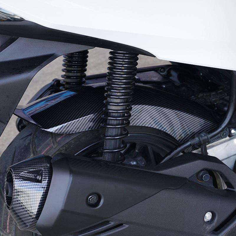 Plastic Motorcycle Mudguard Matte Black Carbon Fiber Rear Extension Splash Pad Protection Cover for PCX160