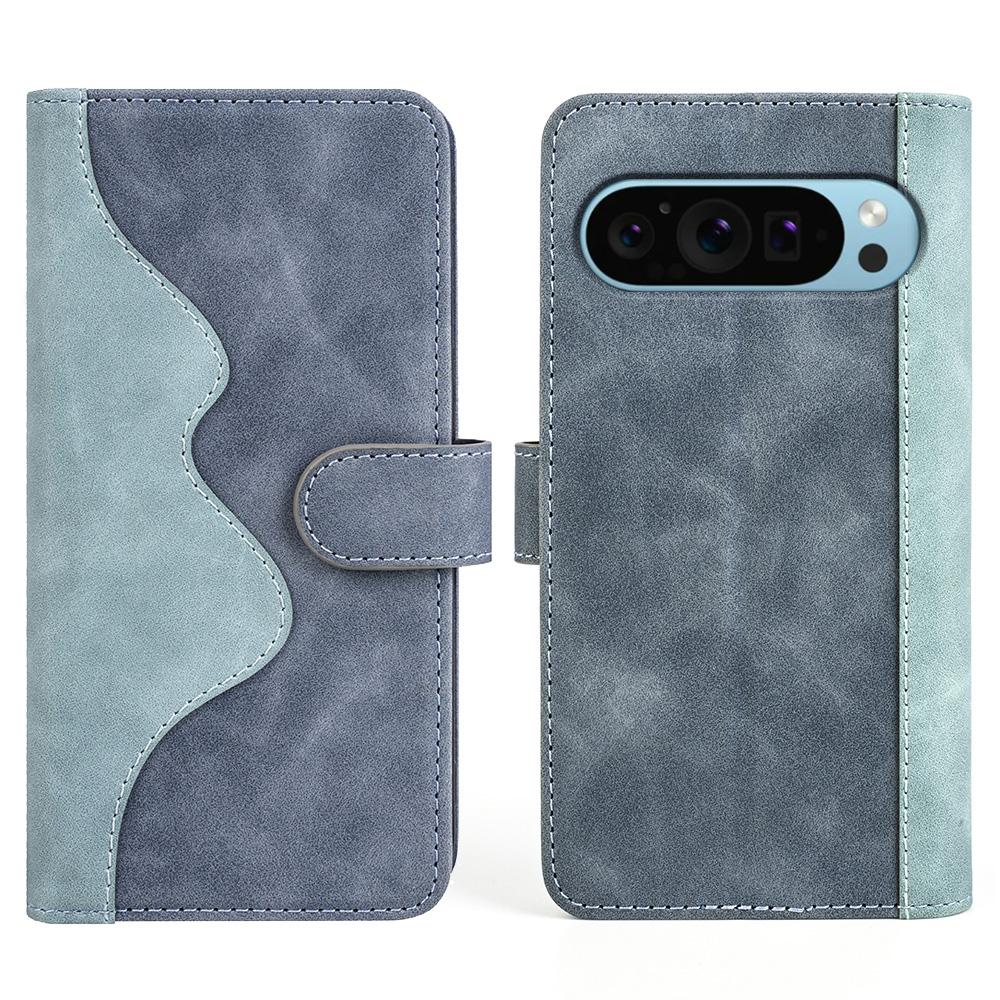 For Google Pixel 9/Pixel 9 Pro Case PU Leather Wallet Color Splicing Drop-Proof Cell Phone Cover
