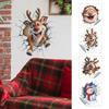 Weihnachtsfensterdekorationen Durchbrechende Weihnachtsmann-Haftfolien Feiertags-Glasaufkleber Dekorationen für Badezimmer Küchen Schlafzimmer Kinderzimmer