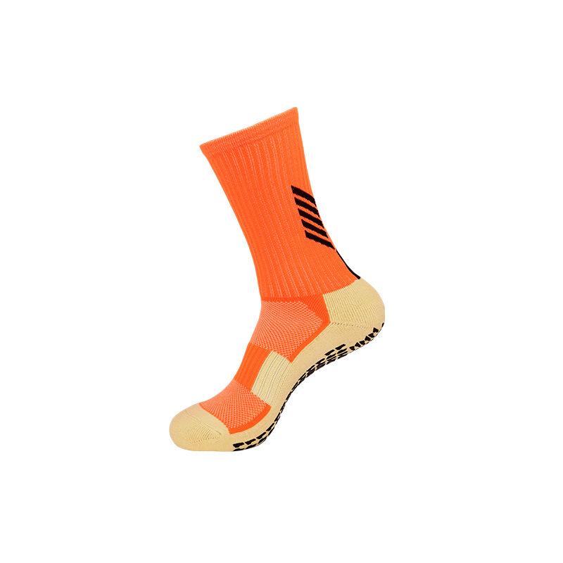 Medium tube football socks men s children s non-slip socks thickened towel bottom sports socks men s dispensing football socks wholesale Larger size xl [44-48] оранжевый